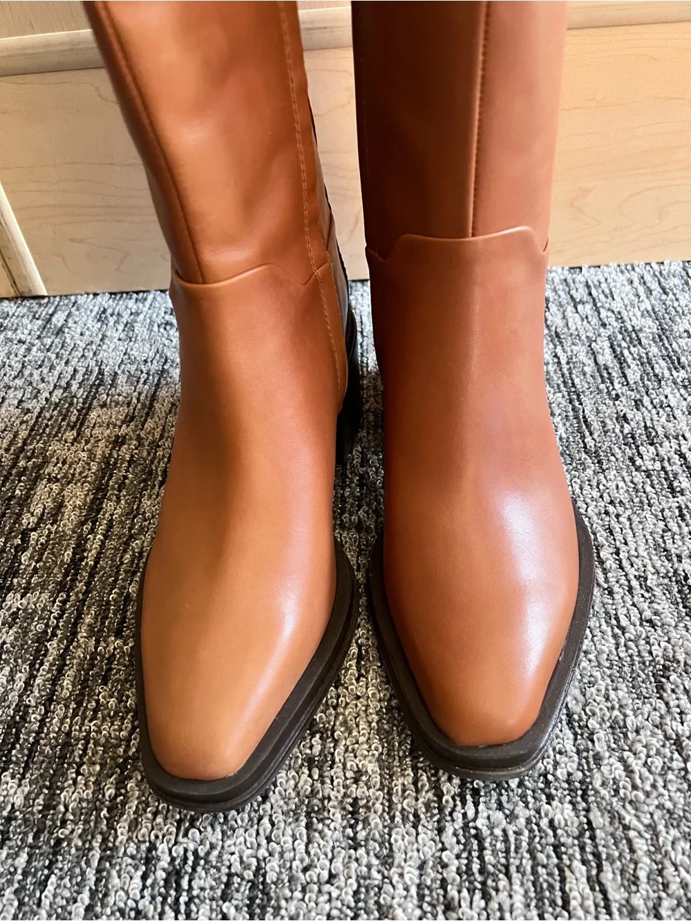 Franco Sarto Cognac Brown Over-the-Knee Leather Boots